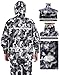 iCreek Rain Suit Waterproof Jacket and Trouser Suit Raincoat for Men and Women Outdoor All-Sport Breathable Anti-storm (XL-USA, Gray camouflage)