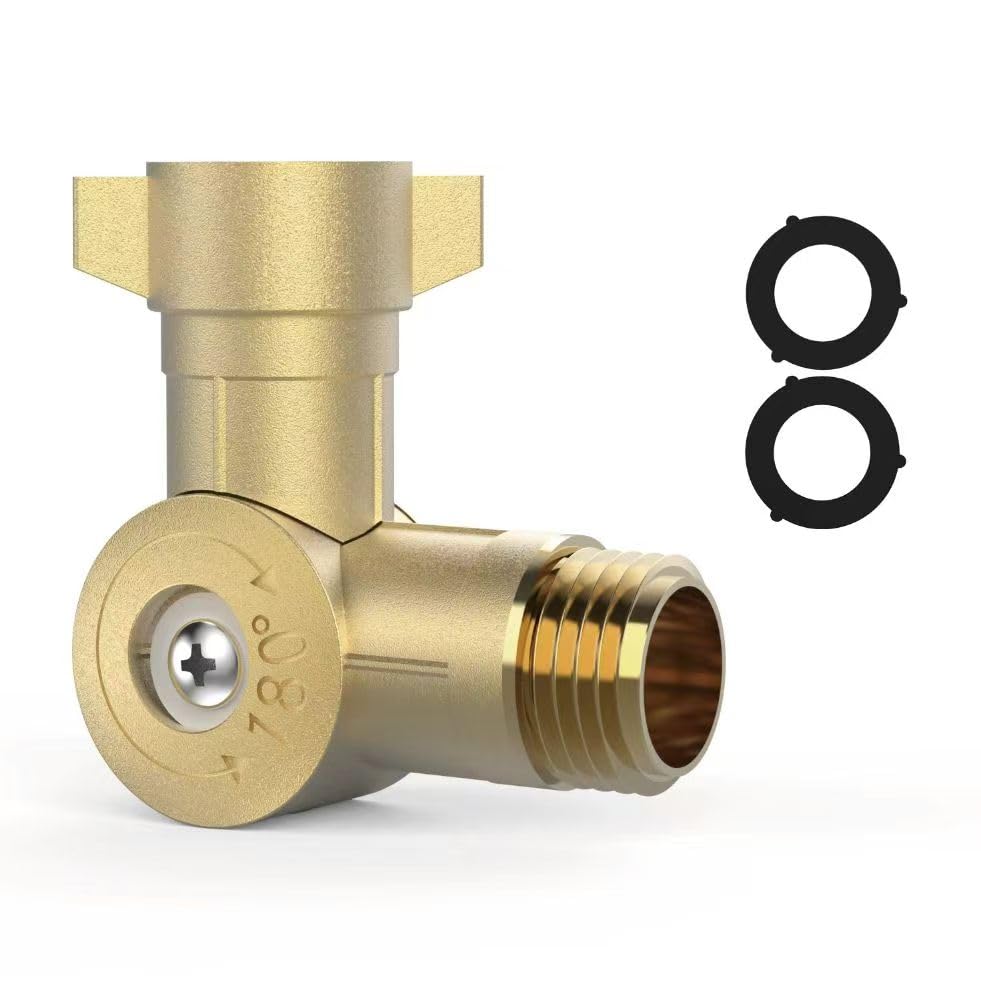 Image of Adjustable 180 &360 Metal Swivel Connector Fits,3 /4 inch Water Hose Fittings | Brass Metal Construction, Anti-Kink Faucet Hose Adapter, for RV, Outdoor, Yard Garden Irrigation