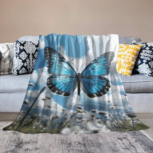 Couverture flanelle pelucheuse et légère bleu chaude 127x178cm - 7
