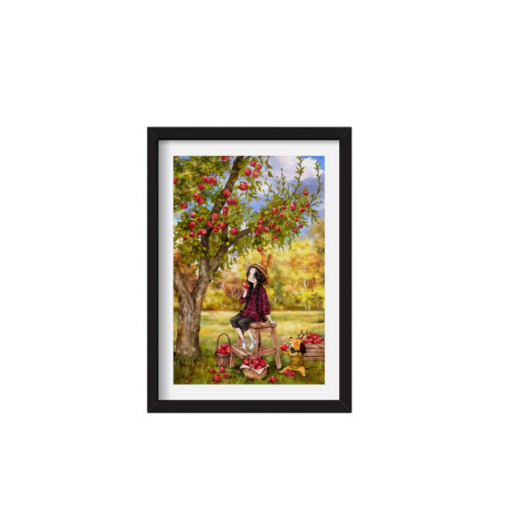 Kit point de croix Apple Girl style cartoon broderie C0219 pour débutants