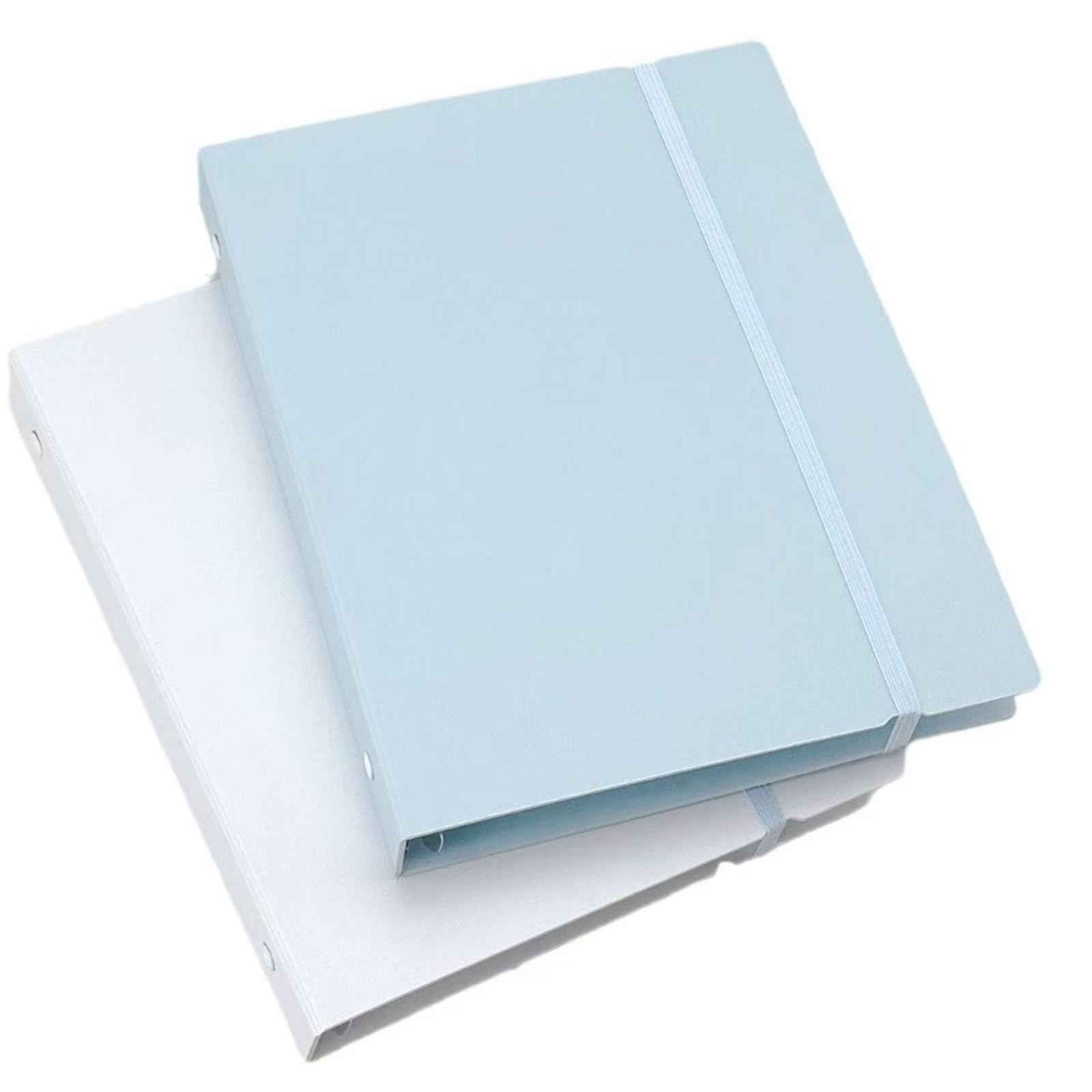 Album Fotos A5 Photocard Binder Cover Photo Album Simple Collect 3inch Idol Card Storage Loose-Leaf(White set)