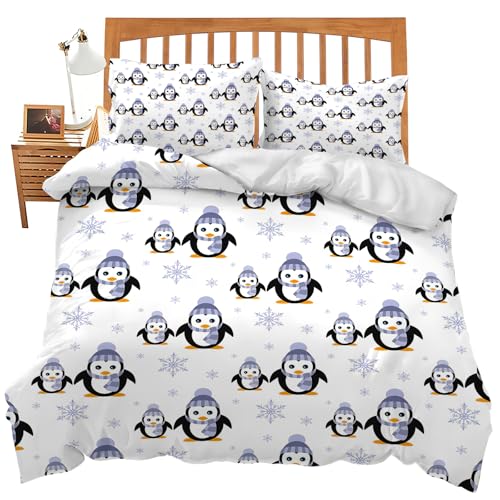 Penguin Themed King Size Bedding Set