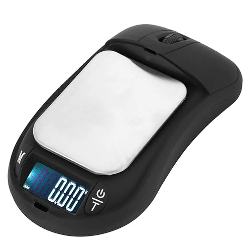 Báscula digital de bolsillo electrónico portátil de 7.05 oz0.00 oz, báscula de ratón óptica para computadora, herramienta de pesaje de té de joyería