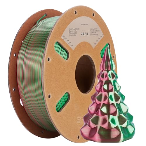 Silk PLA Filament 1.75mm, ENISINA Silk Dual Color Filament Clog-Free for 3D...