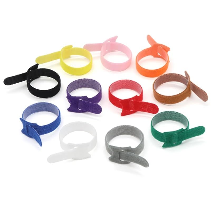 Kabelbinder 60 abnehmbare Reißverschlussbänder, wiederverwendbare Reißverschlussbänder Kabelbinder Schwarz (Color : GREY 300MM)