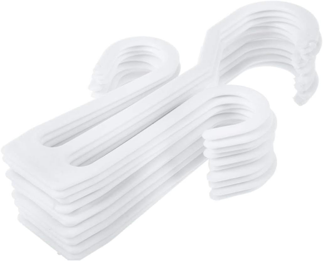 Plastic Slippers Leather Shoes Drying Shelf Hanger 10 Pcs White