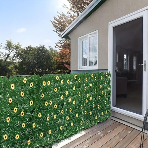 Protección visual artificial extensible 1x3m para césped y piscina 4