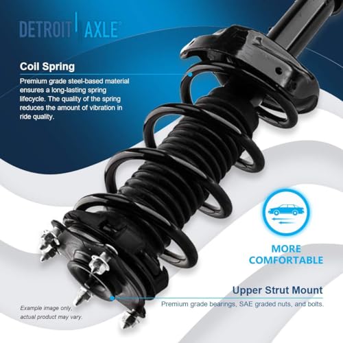 Image of Detroit Axle - FWD 8pc Struts Shock Absorbers Sway Bars for 2012 2013 2014 Honda CR-V, Front and Rear Struts with Coil Spring Stabilizer Sway Bar Links Replacement Suspension Kit