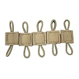5 peças de fivelas táticas para encadernação de mochila mosquetão, bolsa com fecho de cabo, alça elástica (5 peças cáqui)