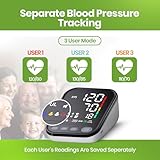 Blood Pressure Monitors Large Cuff Blood Pressure Machine CE Approved UK, Automatic Upper Arm BP Machine for Home Use 3.7 in LED Backlit Adjustable Large Font Screen,Cuff 8-17 Inches UK Based Supplier - Image 4