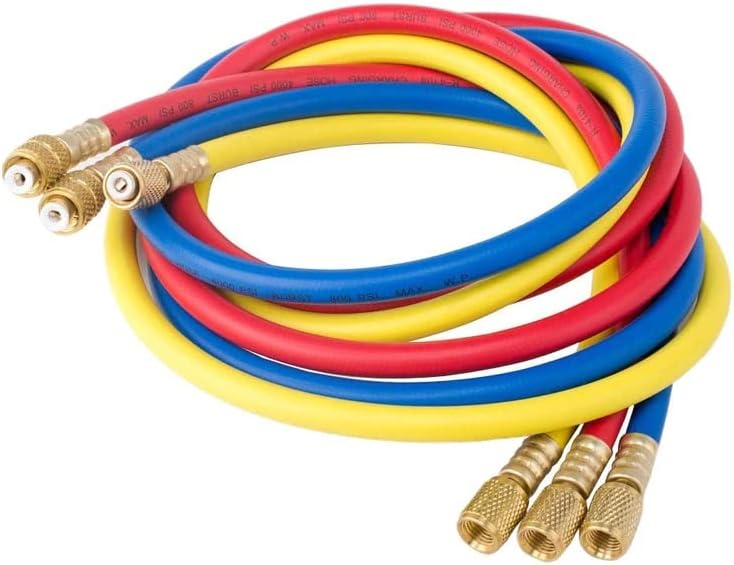 Digital Craft 3-Pcs R12 R22 R502 Refrigerant Charging Hose Set โ Automotive Air Conditioner A/C Refrigeration System Tool for Cars