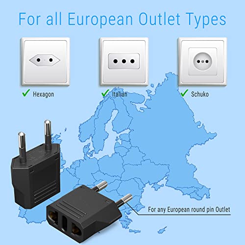 European Travel Plug Adapters US To Europe Power