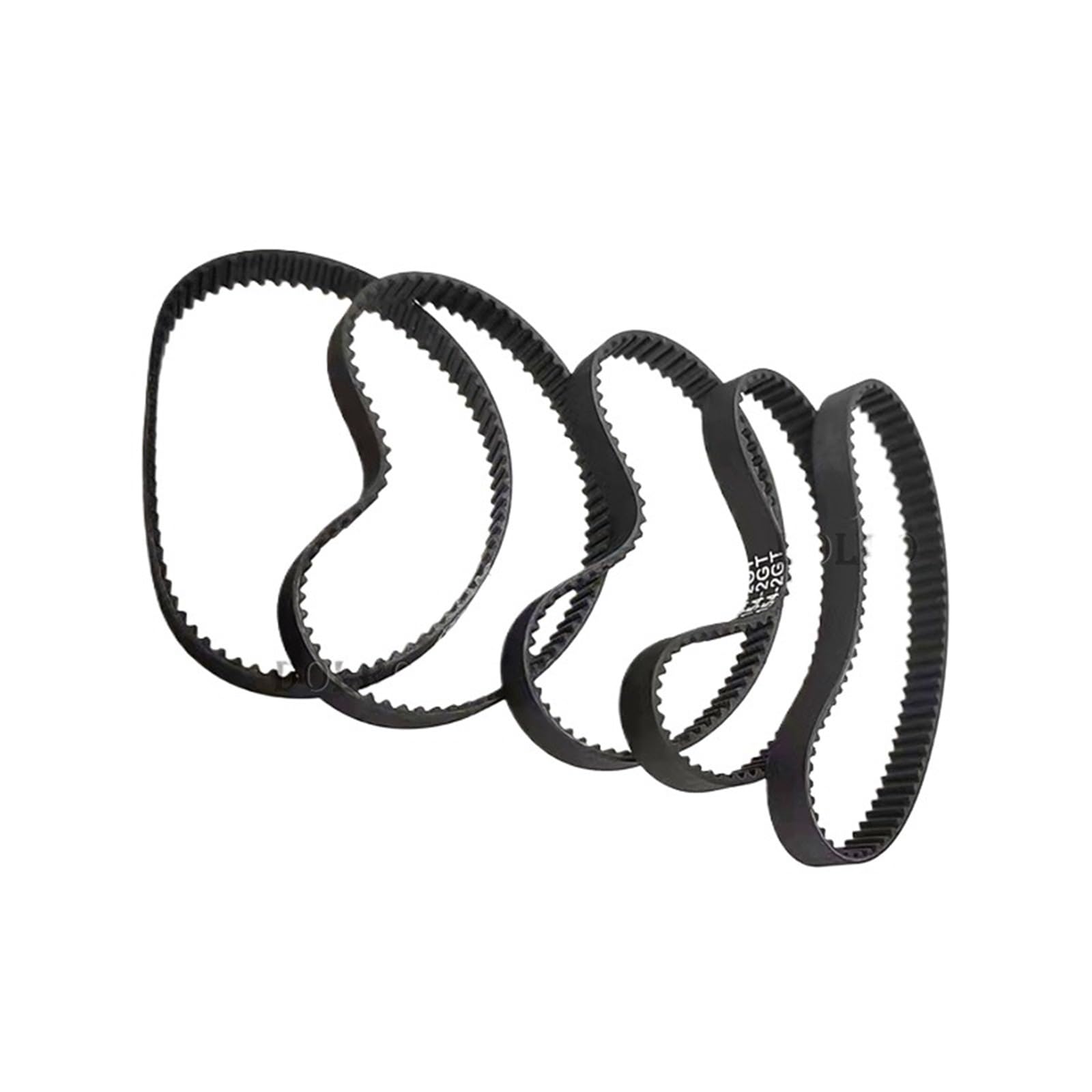Jdilfunu 5Pcs 2Mgt 2M 2Gt Synchronous Timing Belt Pitch Length 162-182Mm Width 6Mm Rubber Closed Belts(162-2Gt)