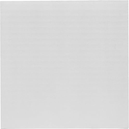 O'CREME White-Top - Plato cuadrado cuadrado corrugado resistente a la grasa para tartas, plato base desechable, 7 x 7 pulgadas, paquete de 10