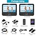 FANGOR 7.5 Dual Screen DVD Player for Car Portable CD Players with 5 Hours Rechargeble Battery, Free Regions, Last Memory, USB/SD Card Reader, AV Out&in (1 Player + 1 Screen)