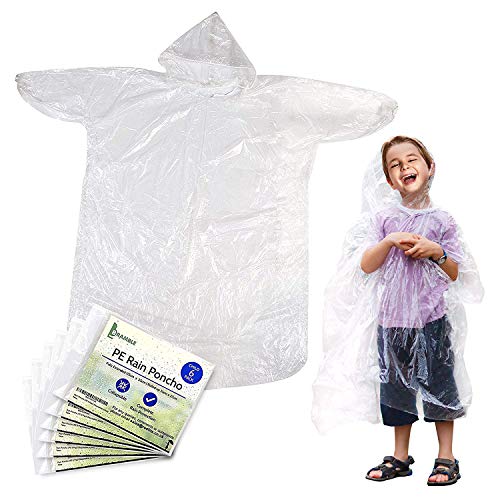 6 Pezzi Poncho Impermeabile Monouso di Emergenza