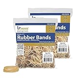 Upgrade Office Supply UPG23716PK2 Rubber Bands, Size #16 (2-1/2' x 1/16'), 4 oz. Bags (2 Pack), Natural Crepe Color, Made in USA