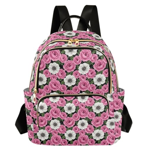 Mochila estampada con múltiples bolsillos roja blanca talla S casual