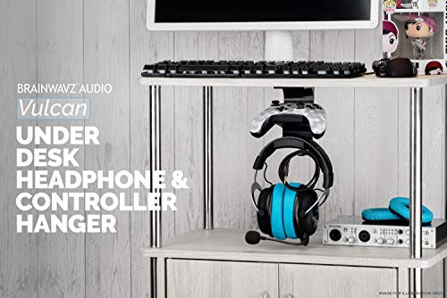 Brainwavz The Vulcan - Under Desk Gamepad Controller & Headphone Hanger Holder Stand - Designed For Xbox One, Ps4, Ps3, Ps5, Dualshock, Switch, Pc, Steelseries, Steam & More #TOP5