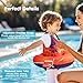 HeySplash Toddler Swim Vest for Age 3-6, Swim Trainer Vests with Adjustable Strap fit for Boys Girls 29-55lbs, Children Swimsuit, Floating Tubes Swim Jackets, Beginner Learn to Swim, Sunset Orange