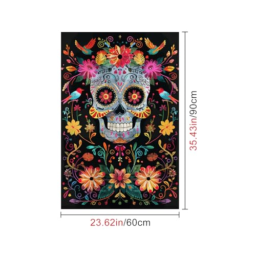 Vinilo Decorativo HOMETITUTE Día de los Muertos 24x36 pulgadas miniatura 3