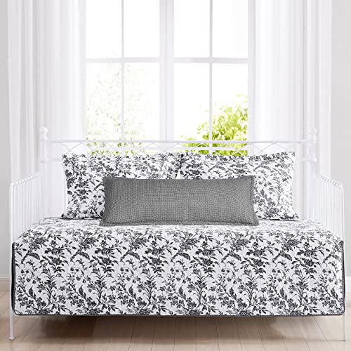 Laura Ashley Home - Daybed Set, Lightweight Bedding with Matching Shams & Pillow Cover, Home Decor for All Seasons (Amberley Black, Daybed) by Laura Ashley - Used condition - US$63.18