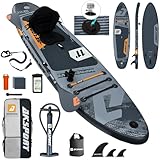 AKSPORT 11' Inflatable Stand-Up Paddle Board with Upgraded SUP Accessories Kit | Extra Wide 34" Design | Non-Slip Deck | Premium SUP Board for Adults & Youth of All Levels