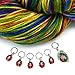 Ladybug Charms Snag Free Knitting Stitch Markers With Storage Case | Handmade by Pretty Warm Designs | Cute Metal Charm Ring Knit Marker Set Stitch Counter Accessories Knitter Gift for Christmas