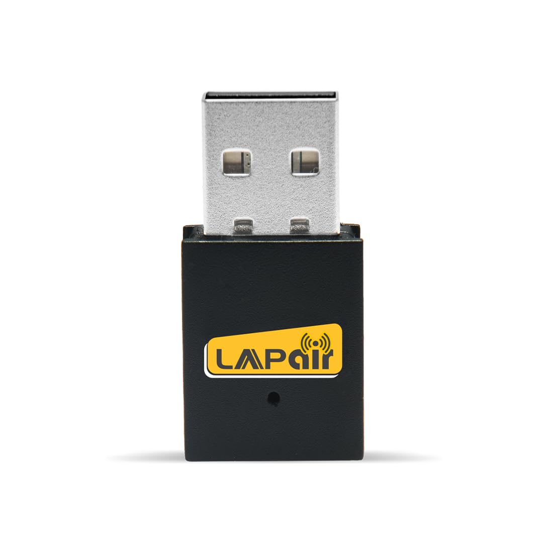Lapcare LAPAIR Wireless Laptop 300Mbps Nano USB 2.0 Adapter, Compact WiFi Dongle for Fast Internet, Compatible with Windows, Linux, Mac, 1-Year Warranty (LWD-300, Black