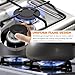 HUAREW Gas Stove Burner Caps Set, Cooker Hat Set Suitable for Most Gas Stove Burners, 1 Large, 1 Small, 2 Middle