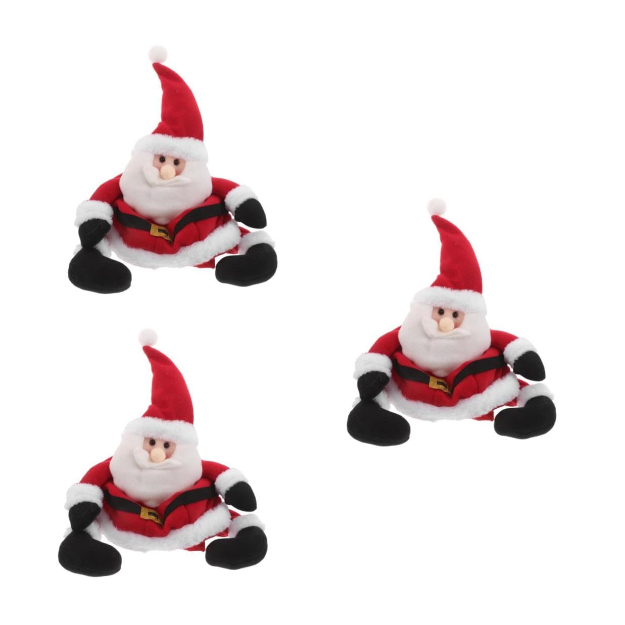VICASKY 3 Pezzi Cappello Babbo Natale lungo Gambe, Tessuto, per Adulti