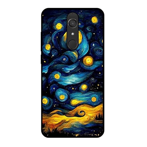 KARTXITAI Hülle Kompatibel mit Wiko View XL, Stoßfeste Schutzhülle mit Weiche Silikon Bumper Hülle Handyhülle Anti-Kratzt Leichtes Matt Finish Rückseite - Sternenhimmel