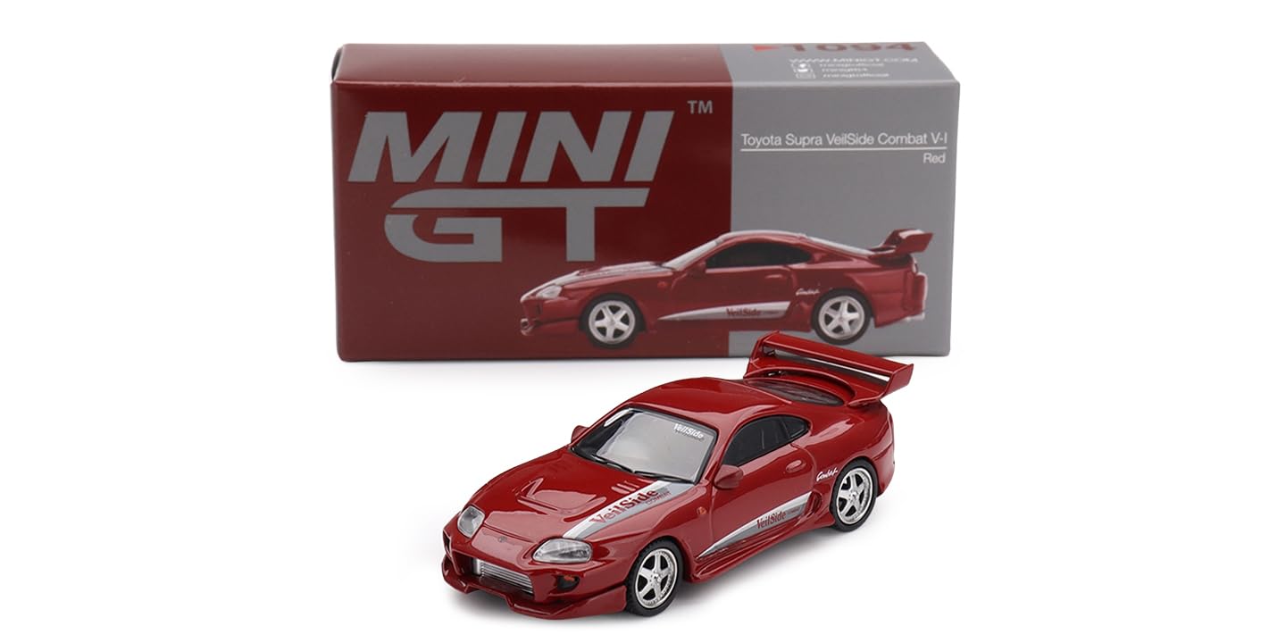 Sunrich MGT01094-L MINI GT 1/64 Toyota Supra VeilSide Combat V-I Red (Left Handle) Finished Product