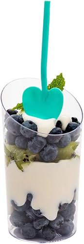 Cucharas de corazón de 3.5 x 1.25 pulgadas, 500 mini cucharas desechables de plástico en forma de corazón, para postres, cucharas de degustación de