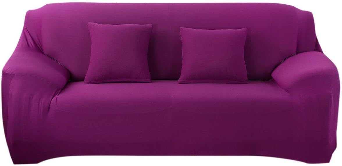 iEFiEL Stretchy Removable Sofa Cover Couch Protector Slipcover for Chair/Loveseat/3 Seats/4 Seats Sofa Purple 3 Seat Sofa
