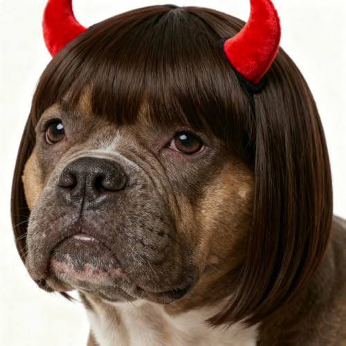 Funny Doggie Wig and Clips