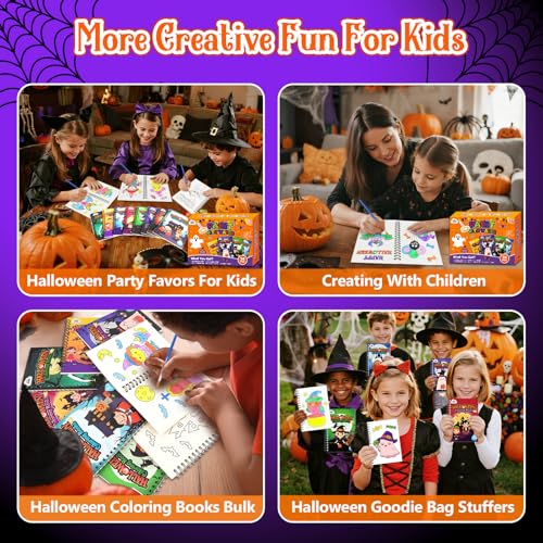 Image of ZMLM 24 Pack Halloween Coloring Books - Halloween Party Favors for Kids 4-8