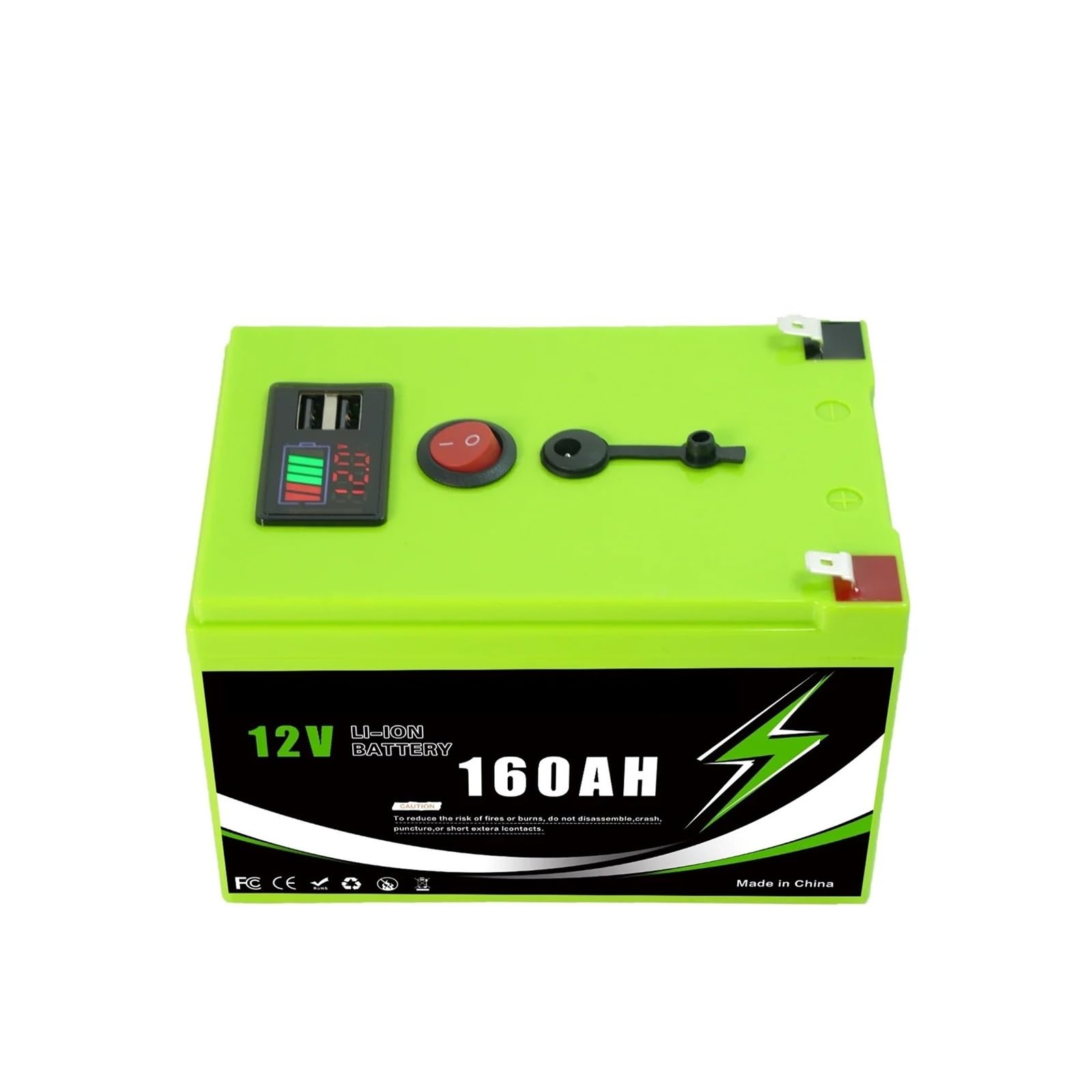 Batteria Al Litio 12 V Batteria LiFePO4 Da 200 Ah Con BMS Intelligente | Batteria al litio 12 V Batteria LiFePO4 da 200 Ah con BMS intelligente(160Ah Portable Power)