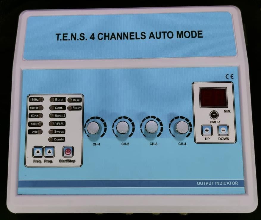 Image of Automode 4 Channel Tens Machine for Physiotherapy Tens Auto Mode 4 Channel Euquipment for All Pain Relief Device with One Year Warranty