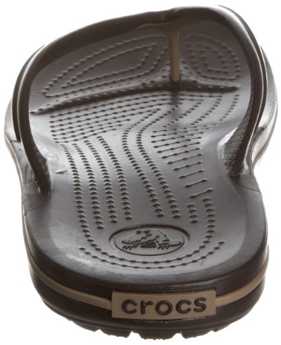 Image of Crocs Crocband Flip Flop | Slip-on Sandals | Shower Shoes, Espresso, 6 UK Men / 7 UK Women