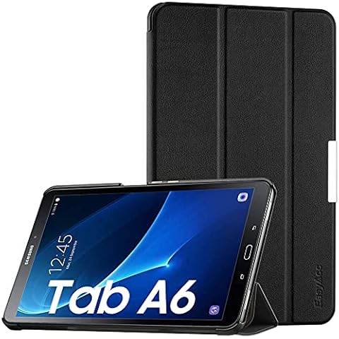 EasyAcc Case for Samsung Galaxy Tab A6 10.1 2016, Ultra Thin Case with Stand Function and Auto Sleep/Wake Up Function Slim Leather Case Perfect for Galaxy Tab A 10.1 Inch T580/ T585, Black Cover