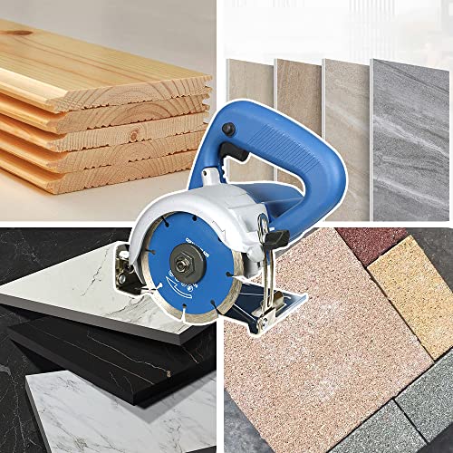 Trocken Steintrennsäge Hancaner 1200 W Fliesensäge, incl.Ø105mm Hochfeste-Trennscheibe, 12000 U/min & 0-45 Grad Fasenschnitt, von Marmor, Fliese, Keramik, Holz, PVC