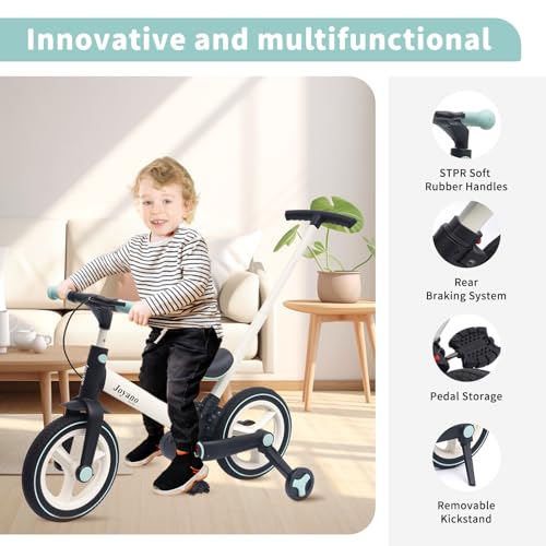 Children's Balance Bike, Scooter, Chest Protector, Handlebar Anti-Collision, Handlebar Protective Cover, Cartoon Doll Handle Decoration, Dinosaur Doll Accessories (Blue)