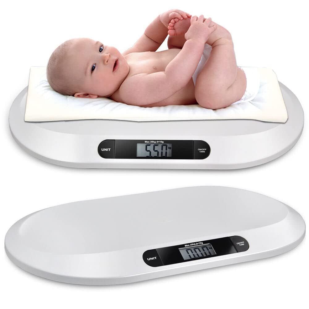 AKIVIN Digital Baby Weighing Scale with Height Measurement Tray, Infant Weight Machine up to 20kg Capacity, High Precision LCD Display, Hold & Tare Function for Newborns, Babies and Toddlers-image-44