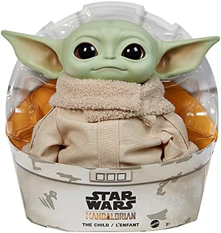 Star Wars GWD85 Child Plush Toy, 11-inch Small Yoda-like Soft Figure from The Mandalorian, Tan/Brown