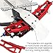 Rcarmumb Upgrades Part for 1/10 Slash 4x4 VXL,Stampede 4X4 VXL,Rustler 4X4 VXL,Hoss 4X4 VXL,Alloy Front Rear Suspension Arm & Steering Blocks Caster Blocks C-Hubs Stub Axle Carriers,Red