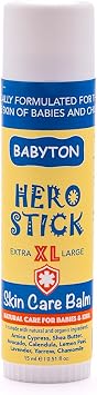 Babyton Hero Stick Skin Care Balm - Bug Bite Itch Relief for Kids, Toddlers,Diaper Bag Must-Have, Natural Soothing Boo Boo Stick Anti Itch Balm for Mosquito Bites for Babies and Children 15ml