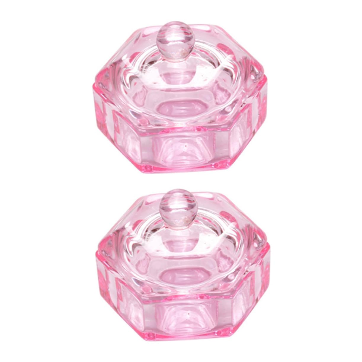 LIFKOME 2pcs Modeling Nail Art Dish Nail Art Polish Mixing Accessory Crystal Cup