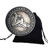 YingRen Charming Yoga Poses Pocket Badge Fun Hobo Nickel Coins/Lucky Badge Couple Challenge Art Coin Collection Toy Miniature Novelty Gift