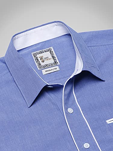 Image of SHIRT THEORY Check Cotton Full Sleeves Casual Shirt for Men II Solid Premium Cotton Shirt II Stylish Shirt for Men II Men Casual Shirt II